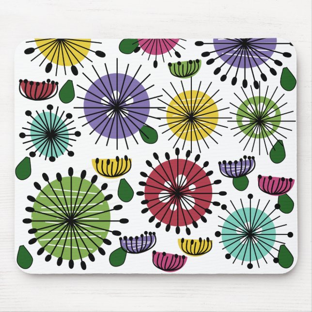 Alfombrilla De Ratón Flores de Scandi (Frente)