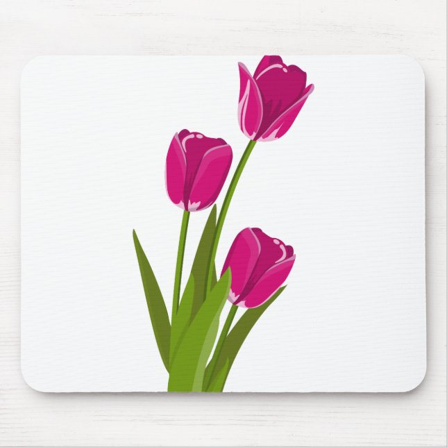 Alfombrilla De Ratón Flores de tulipanes (Frente)