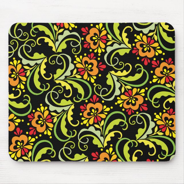 Alfombrilla De Ratón flores decorativas (Frente)
