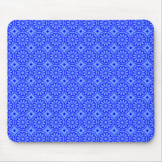 Alfombrilla De Ratón Flores egipcias antiguas - Azul bebé con azul