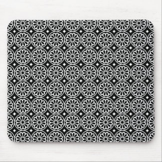 Alfombrilla De Ratón Flores egipcias antiguas - negro