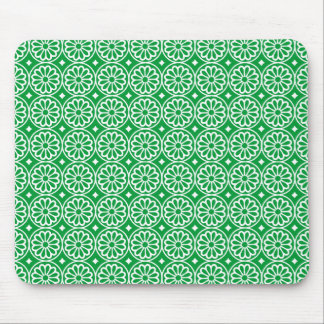 Alfombrilla De Ratón Flores egipcias antiguas - Verde de hierba