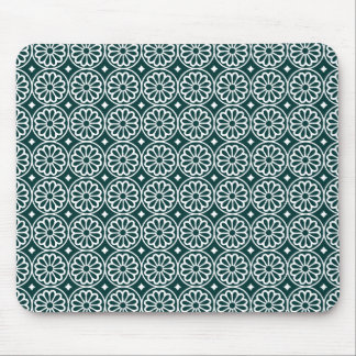 Alfombrilla De Ratón Flores egipcias antiguas - Verde oscuro