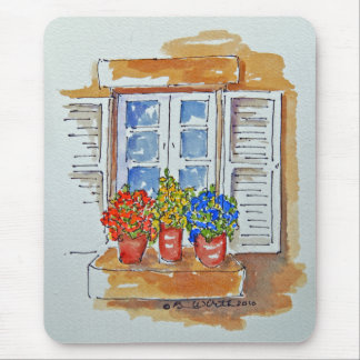 Alfombrilla De Ratón Flores en el Windowsill Mousepad
