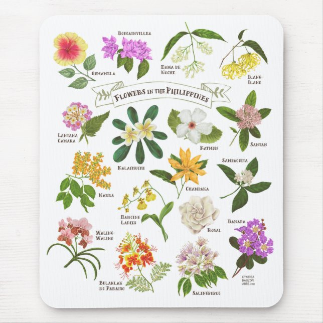 Alfombrilla De Ratón Flores en Filipinas (Frente)