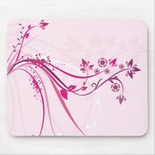Alfombrilla De Ratón Flores en rosa - Mousepad