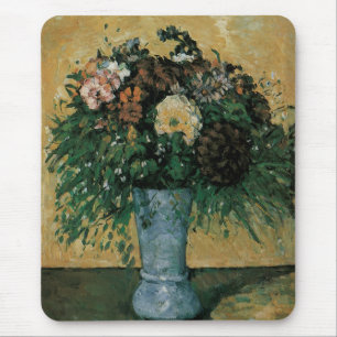 Alfombrilla De Ratón Flores en un jarrón azul por Paul Cezanne Arte Ant