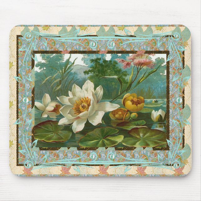 Alfombrilla De Ratón Flores florales de la época de Mousepad (Frente)
