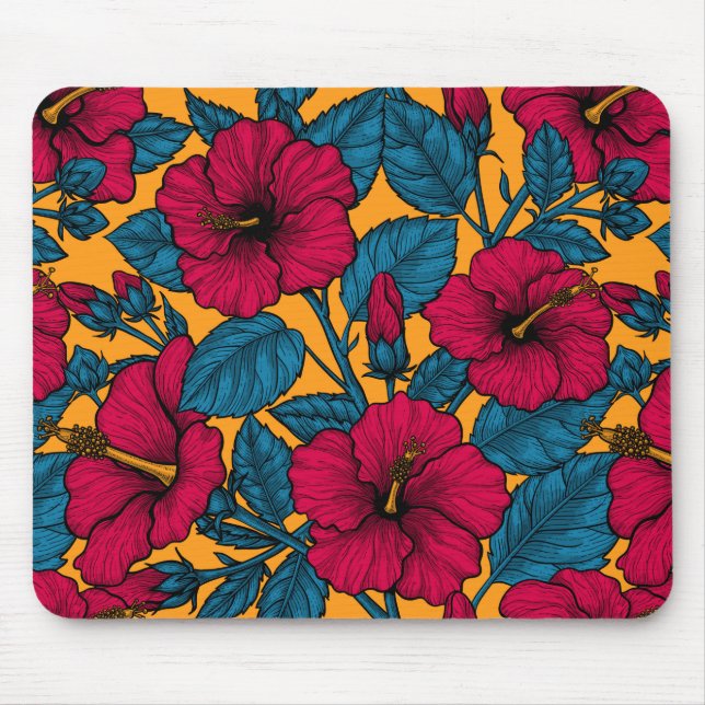 Alfombrilla De Ratón Flores hibiscus (Frente)