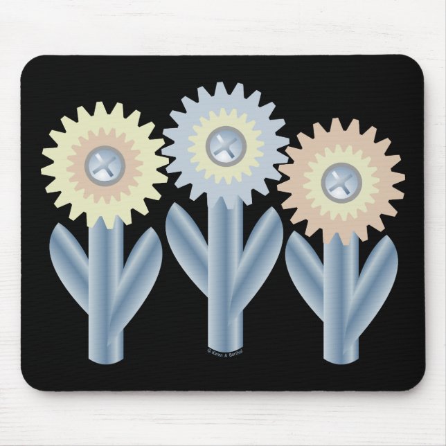 Alfombrilla De Ratón Flores mecánicas (Frente)