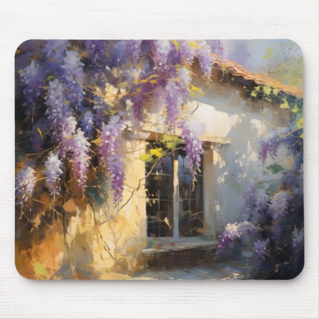 Alfombrilla De Ratón Flores moradas caseras (Frente)