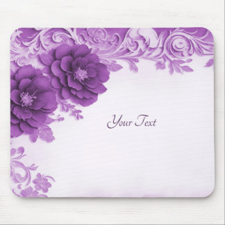 Alfombrilla De Ratón Flores moradas florecen Mousepad