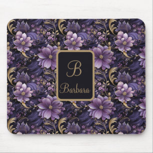Alfombrilla De Ratón Flores Moradas Personalizadas