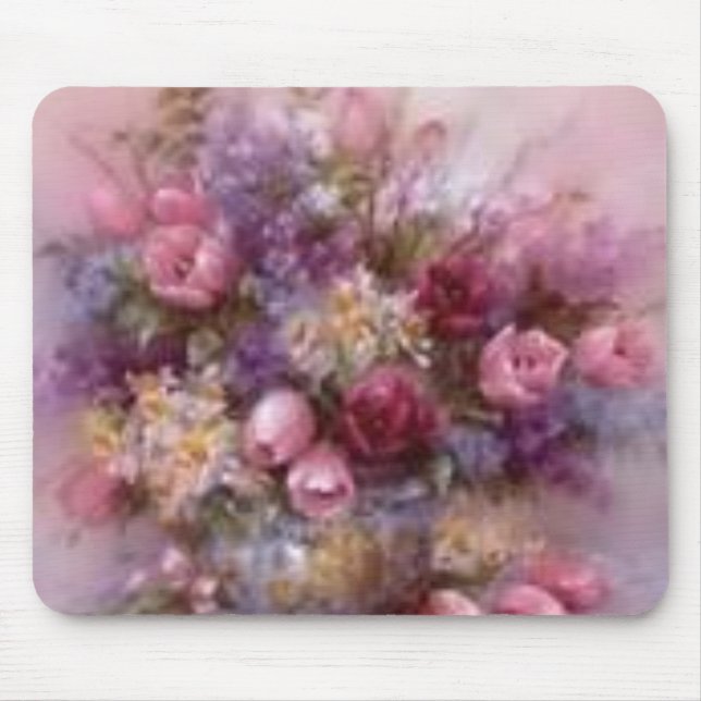 Alfombrilla De Ratón flores Mousepad (Frente)