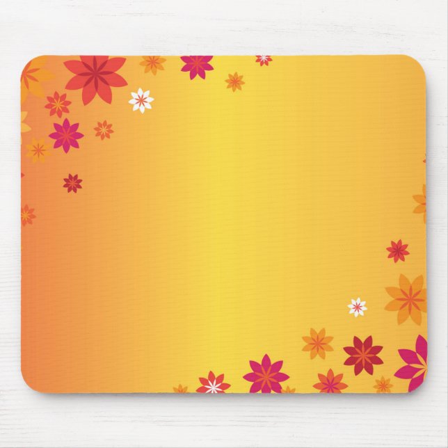 Alfombrilla De Ratón Flores naranjas (Frente)