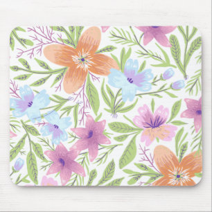 Alfombrilla De Ratón Flores Naturaleza Colorida Elegante Vintage