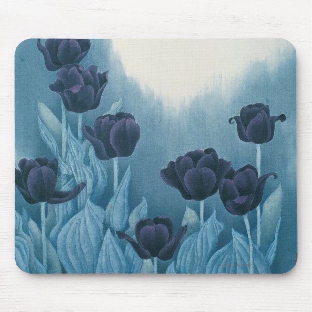 Alfombrilla De Ratón Flores oscuras (Frente)