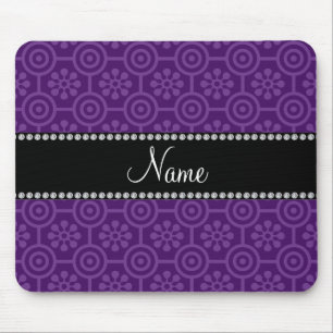 Alfombrilla De Ratón Flores retras púrpuras conocidas personalizadas
