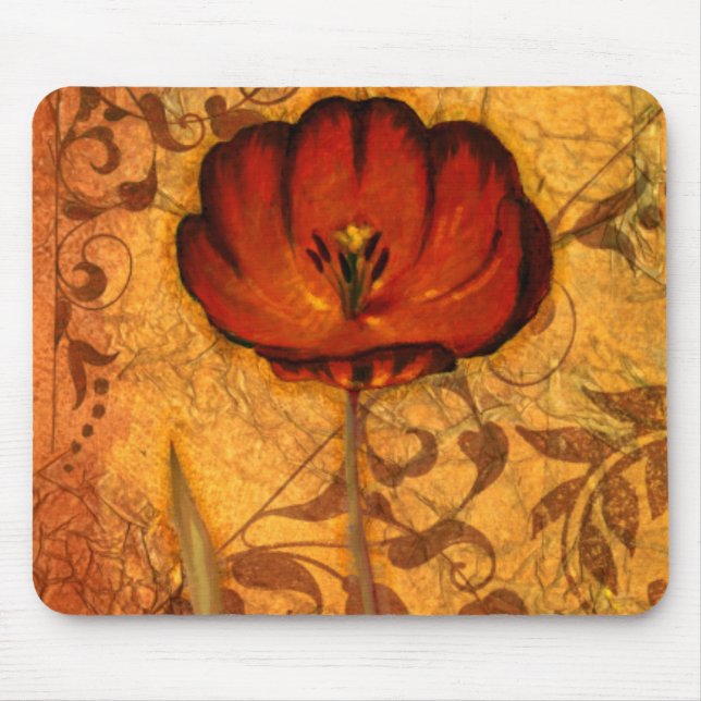 Alfombrilla De Ratón Flores rojas I (Frente)