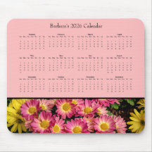Flores rosadas: Personaliza el calendario 2026