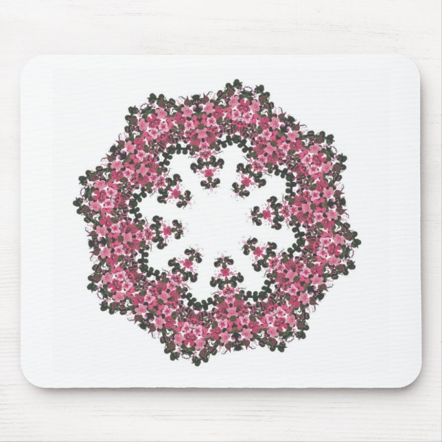 Alfombrilla De Ratón Flores rosas (Frente)