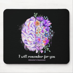 Alfombrilla De Ratón Flores Silvestres Cerebro Recuerde Para Usted Alzh