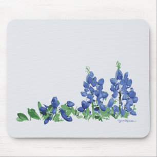 Alfombrilla De Ratón Flores silvestres de Bluebonnet, flores de Texas