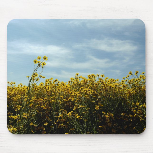 Alfombrilla De Ratón Flores silvestres girasoles (Frente)