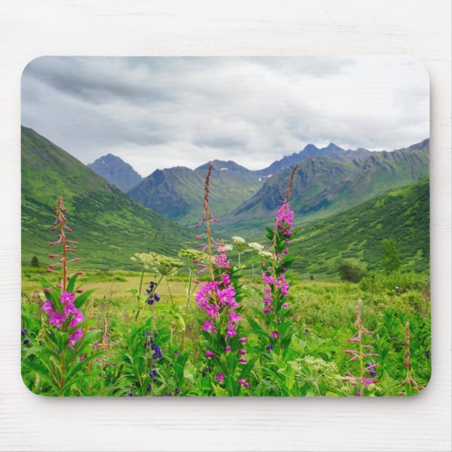 Alfombrilla De Ratón Flores silvestres Valle de Alaska (Frente)
