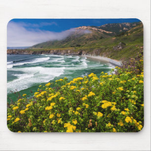 Alfombrilla De Ratón Flores Sobre La Playa Del Dólar De Arena