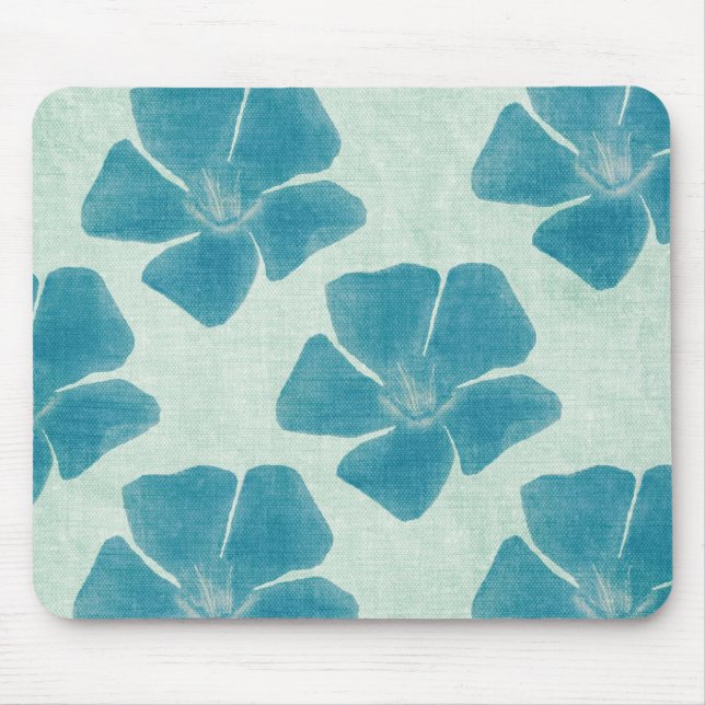 Alfombrilla De Ratón Flores turquesas Mousepad (Frente)