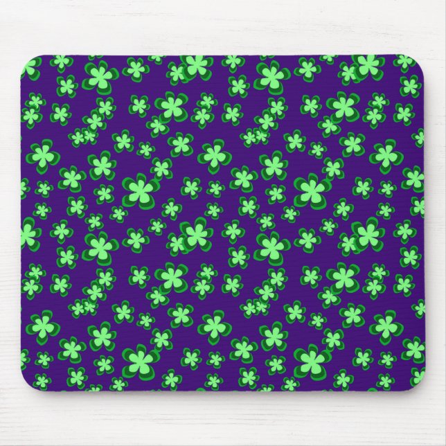 Alfombrilla De Ratón Flores verdes (Frente)