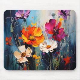 Alfombrilla De Ratón Flores vibrantes Art Mousepad