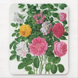 Alfombrilla De Ratón Flores Vintage en Flor, Rosas de Jardín de Primave