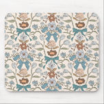 Alfombrilla De Ratón Flores y arcos azules y ruidosos<br><div class="desc">Boho y mousepad rústica con ilustracion de arcos y flores dibujados a mano en azul.</div>