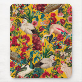 ALFOMBRILLA DE RATÓN FLORES Y AVES XVIII