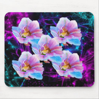 Alfombrilla De Ratón Flores y estrellas en colores pastel Mousepad