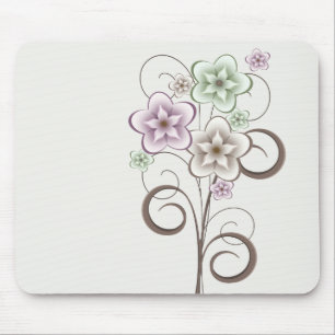 Alfombrilla De Ratón Flores y rizos Mousepad