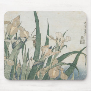 Alfombrilla De Ratón Flores y saltamontes, c.1830-31 del iris