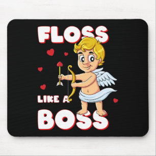 Alfombrilla De Ratón Floss Como Un Jefe Cupido Día de San Valentín Chic