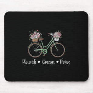 Alfombrilla De Ratón Flourish Dream Thrive Floral Bike Sutil 8647 Trum