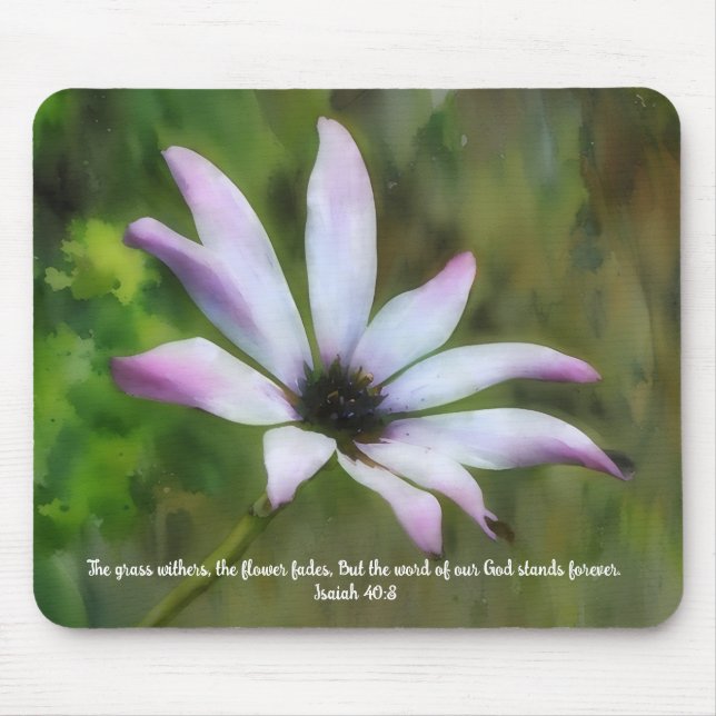 Alfombrilla De Ratón Flower Garden Faith Bible Verse Mouse Pad (Frente)
