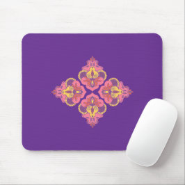 Alfombrilla De Ratón Flowers on Purple Mousepad