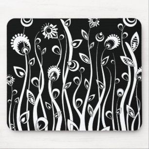 Alfombrilla De Ratón flowers_white de la fantasía