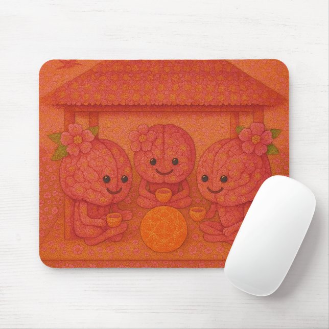 Alfombrilla De Ratón Flowery Pink Brains Mousepad (Con ratón)