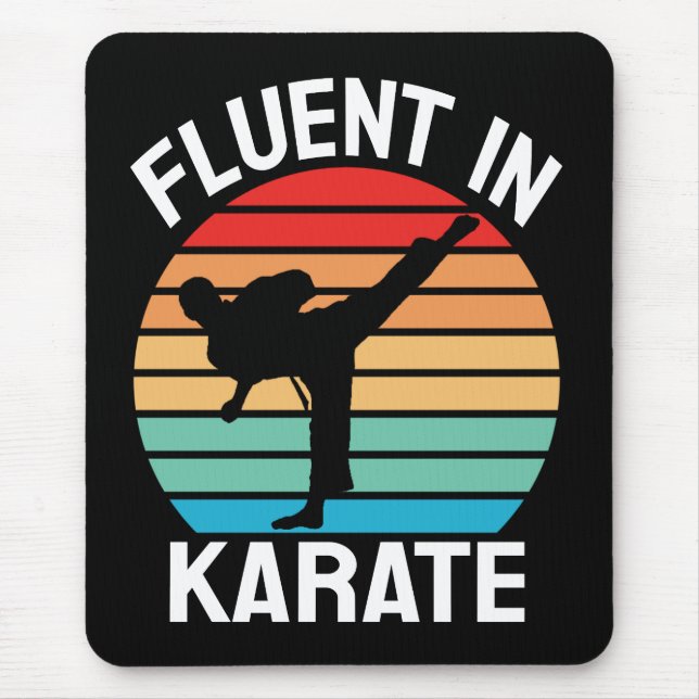 Alfombrilla De Ratón Fluent in Karate Funny Karate (Frente)