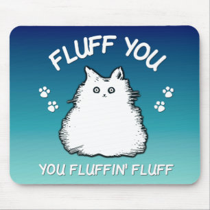 Alfombrilla De Ratón Fluffin Fluff Kitty Cat Mouse Pad