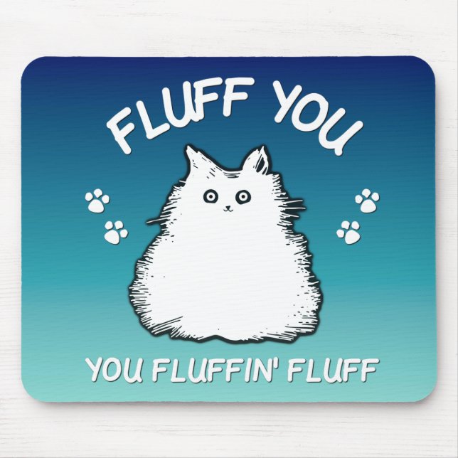 Alfombrilla De Ratón Fluffin Fluff Kitty Cat Mouse Pad (Frente)