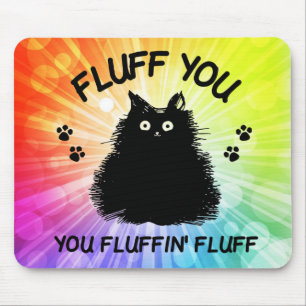 Alfombrilla De Ratón Fluffin, Gato Gato Gatito