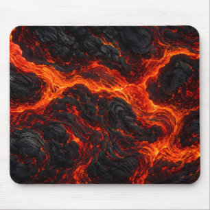 Alfombrilla De Ratón Flujo de Lava Fundida Textura de Fuego Volcánico